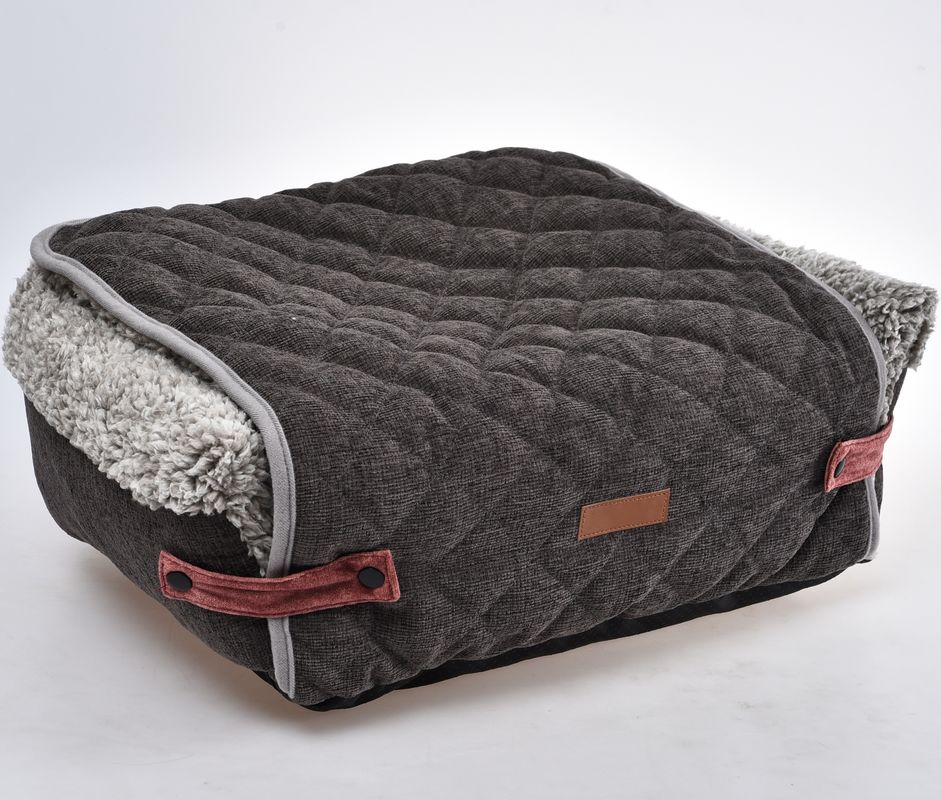 Stuoia smontabile staccabile di Flip Cover Comfortable Pet Bed Grey Dog Sofa Cushion With