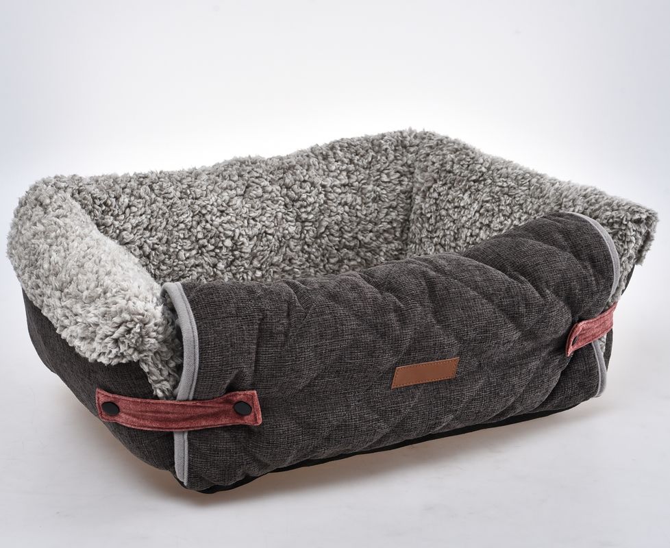 Stuoia smontabile staccabile di Flip Cover Comfortable Pet Bed Grey Dog Sofa Cushion With