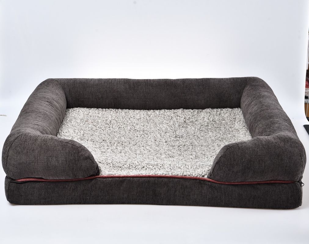 Grande strato ortopedico di lusso allineante impermeabile del sofà del letto del cane con la copertura lavabile smontabile