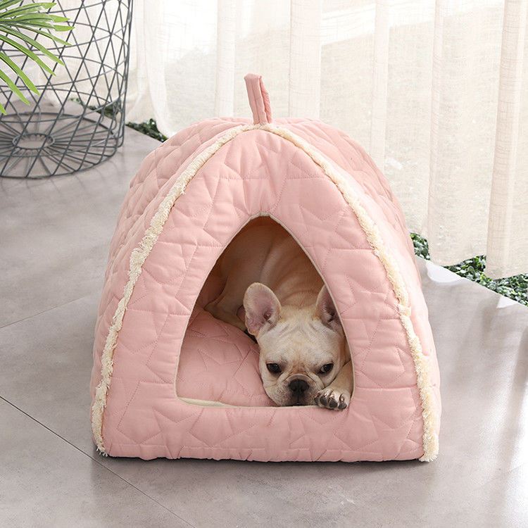 Tenda dell'animale domestico della peluche con l'iglù inferiore Cat House Kennel di slittamento staccabile di Mat Dog Bed With Non della chiusura lampo