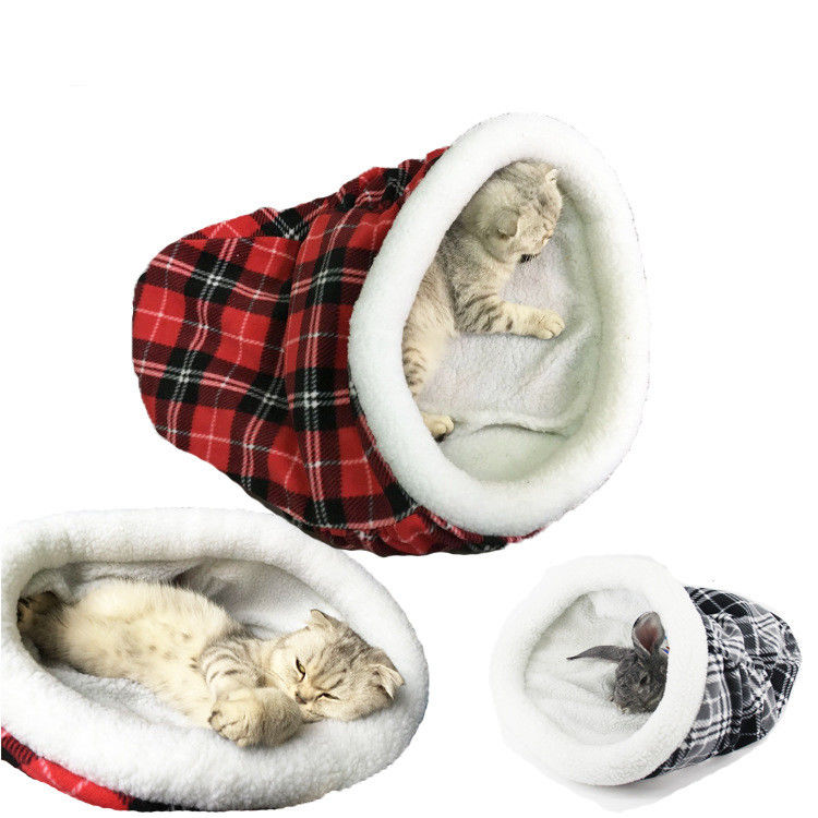 Sacco a pelo comodo del cucciolo di cane della peluche dell'agnello del letto dell'animale domestico dei cani all'aperto e dell'interno dei gatti