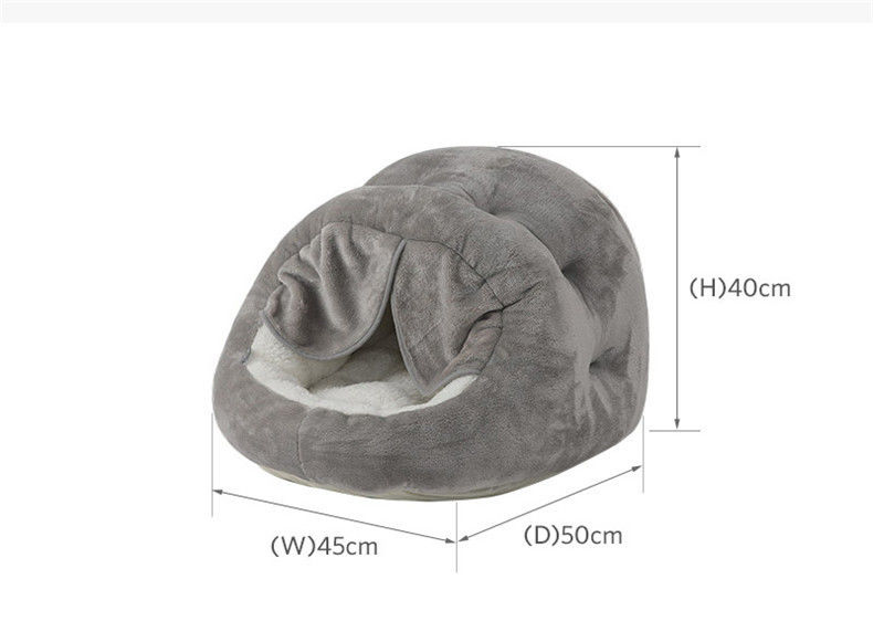 L'animale domestico ritenuto del letto del cane inserisce la fossa di scolo semichiusa comoda dell'animale domestico della tenda di lusso di Cat Cave Plush Yurt Door