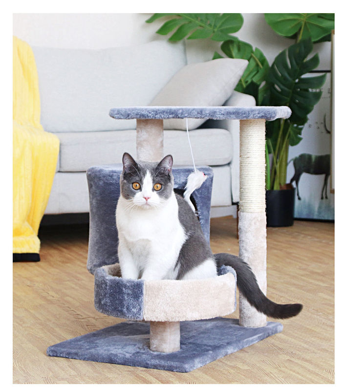 Multi condominio livellato Cat Climber Tower Sisal Large di legno Cat Scratching Post