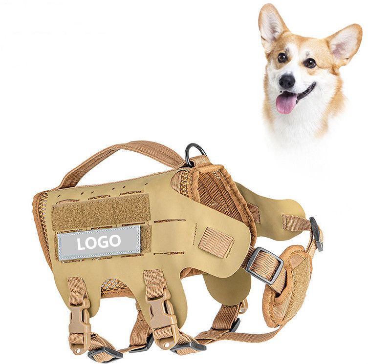 Cinghia pettorale tattica all'aperto di addestramento dell'animale domestico con il guinzaglio materiale del cane di stile della maglia del guinzaglio del cane dell'imbracatura per cani di Hypalon
