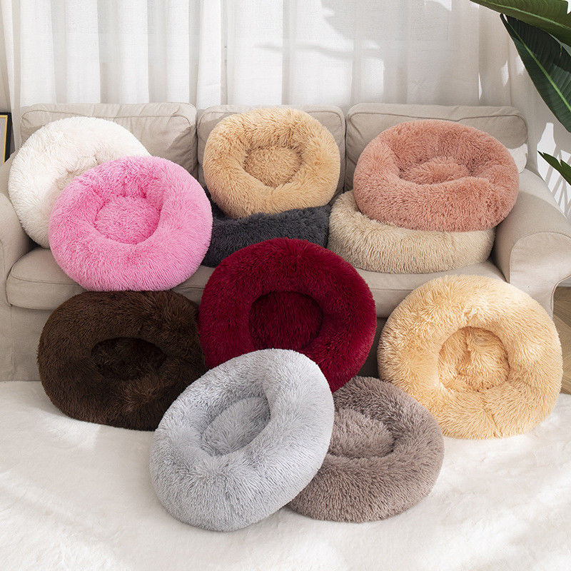L'animale domestico caldo della peluche di alta qualità inserisce i gatti che lanuginosi ultra molli di lusso di Cuddler della ciambella i cani annidano il letto calmante del cane della pelliccia del Faux