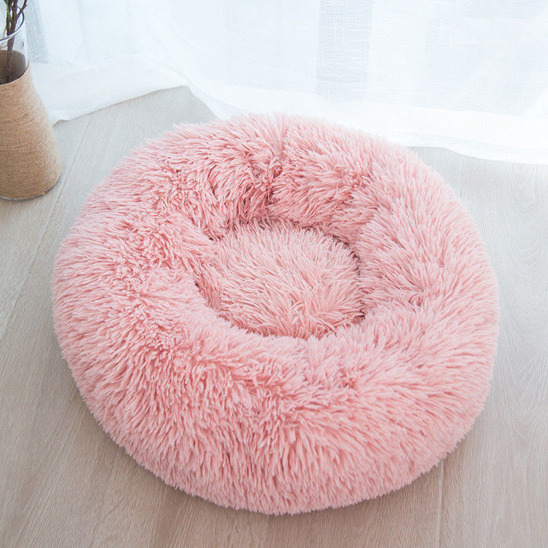 L'animale domestico caldo della peluche di alta qualità inserisce i gatti che lanuginosi ultra molli di lusso di Cuddler della ciambella i cani annidano il letto calmante del cane della pelliccia del Faux