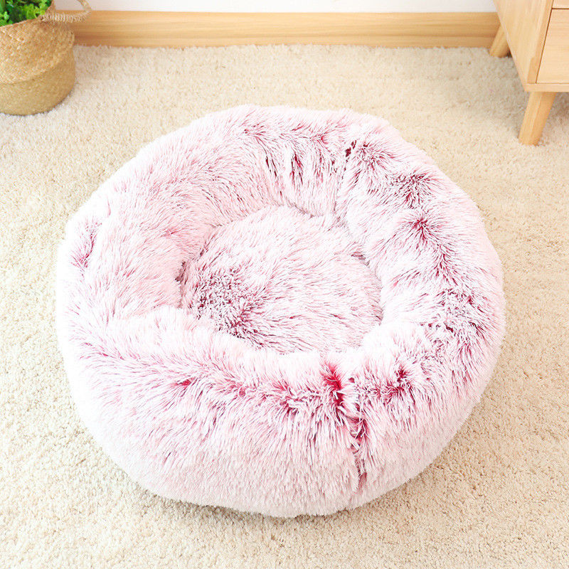 L'animale domestico caldo della peluche di alta qualità inserisce i gatti che lanuginosi ultra molli di lusso di Cuddler della ciambella i cani annidano il letto calmante del cane della pelliccia del Faux