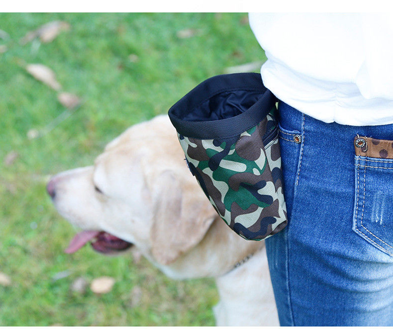 Il cane all'aperto di addestramento degli accessori della vita della borsa dell'animale domestico impermeabile del cammuffamento fa un spuntino la borsa