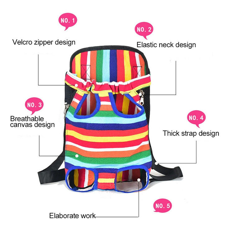 Gambe verso l'esterno Front Dog Carrier Backpack Travel regolabile mani libere per il piccolo cucciolo medio