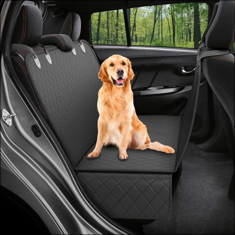Copertura di sedile posteriore montata su veicolo del cane Mat Black Waterproof 137*147cm