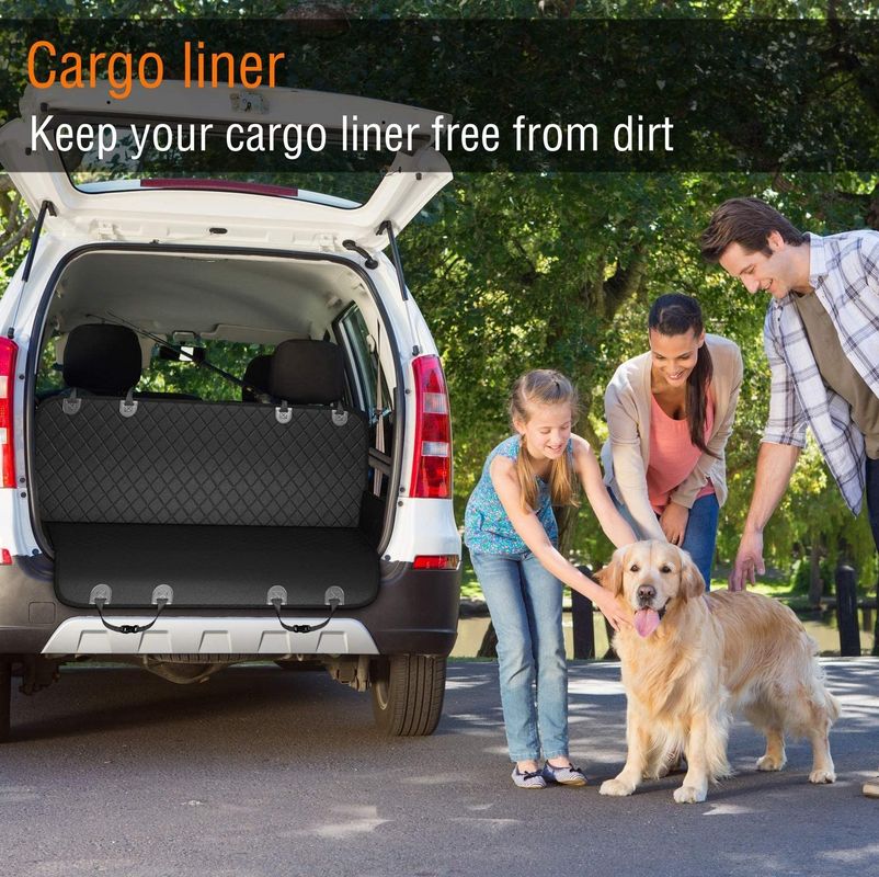 Copertura di sedile posteriore montata su veicolo del cane Mat Black Waterproof 137*147cm