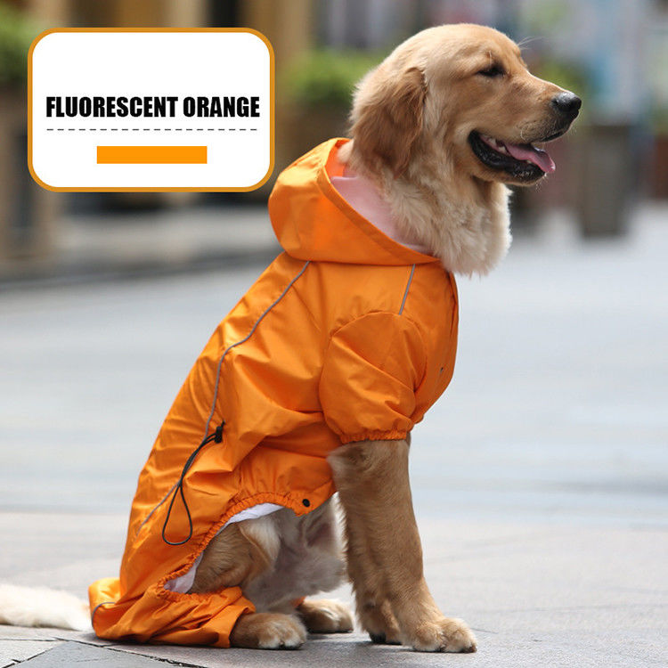 Vestito riflettente respirabile caldo della pioggia del cane dell'impermeabile S-XXL del cane giallo di inverno