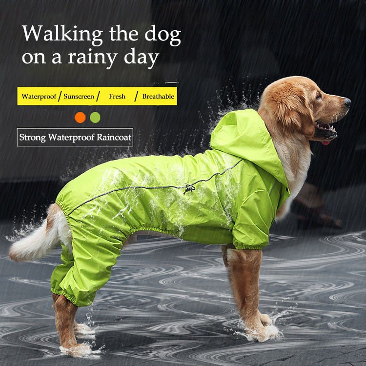Vestito riflettente respirabile caldo della pioggia del cane dell'impermeabile S-XXL del cane giallo di inverno