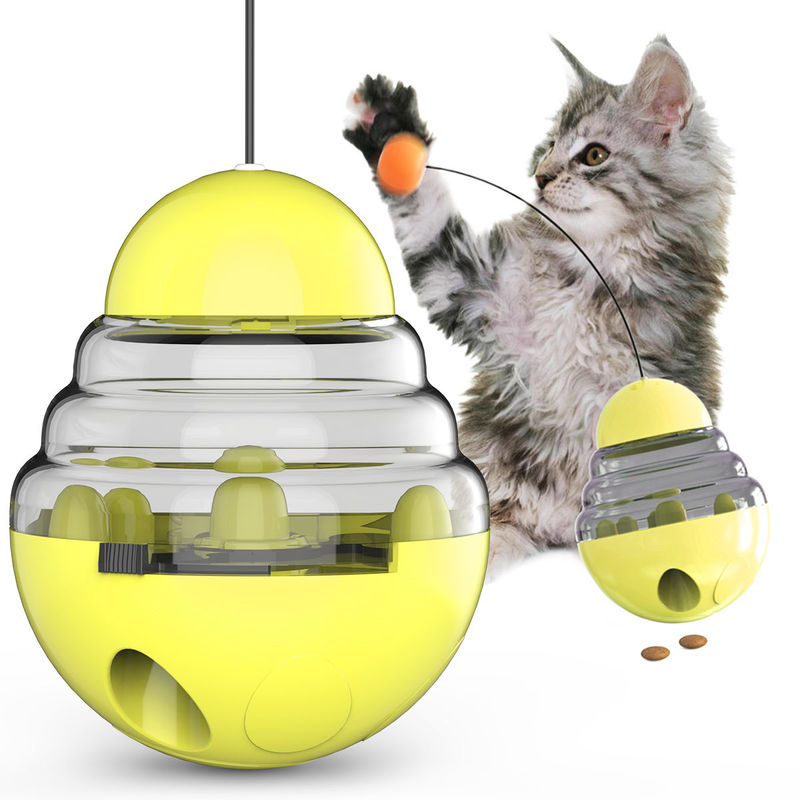 2 in 1 palla interattiva di Shaped Pet Treat della chiavetta di Cat Slow Feeder Ball Detachable