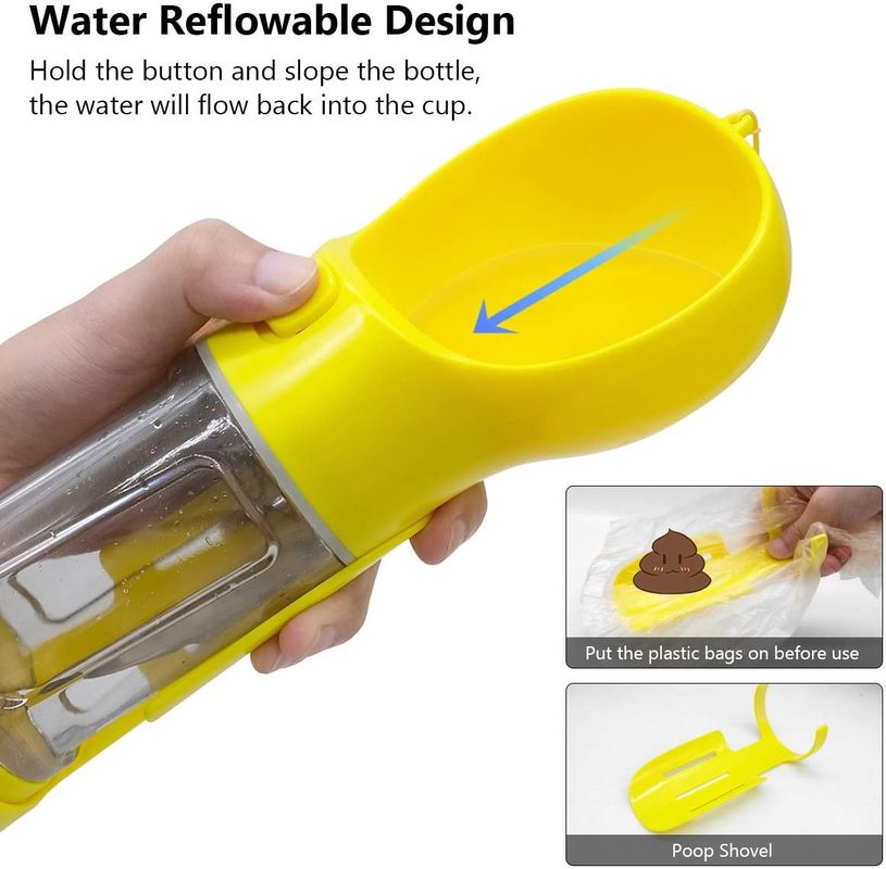 Supporto bevente della borsa dello spreco della bottiglia 300ML del cane portatile