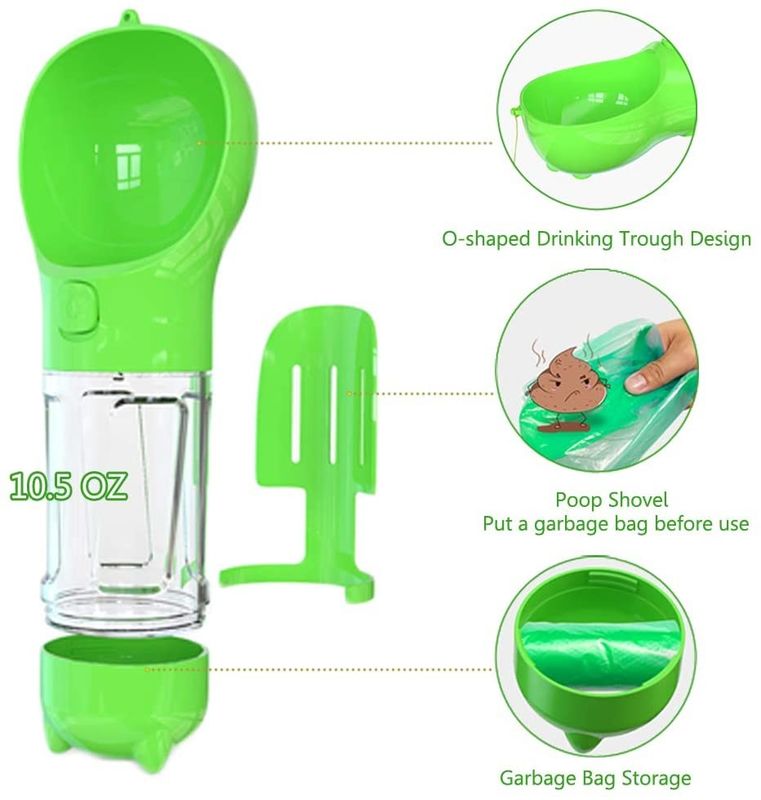 I cani all'aperto di plastica viaggiano bottiglia di acqua 300ML