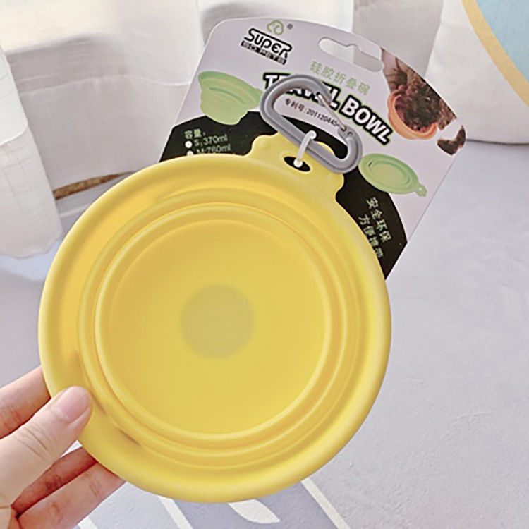 Ciotola pura del cane del silicone di viaggio 100% pieghevole per i viaggi che fanno un'escursione il canile &amp; i cani di campeggio che alimentano le ciotole
