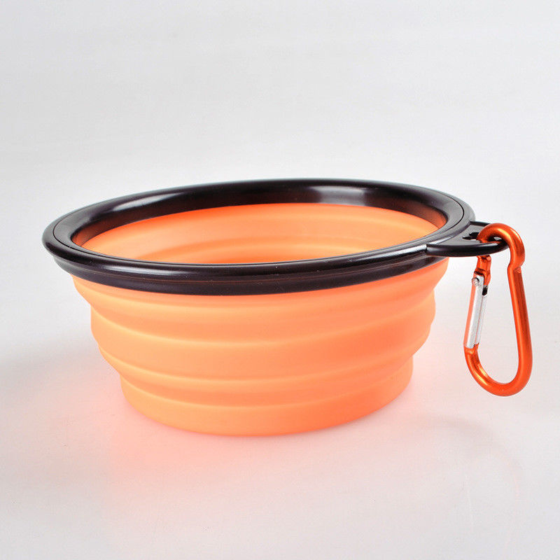 Ciotola all'aperto del cane del silicone dell'ABS pieghevole per il portatile della ciotola del cane di viaggio
