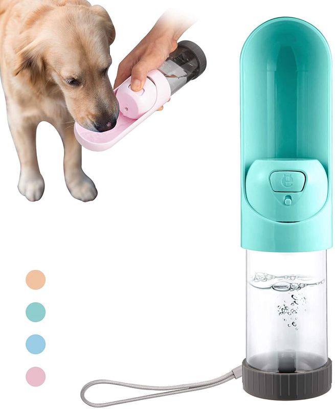 Bottiglia di acqua portatile pieghevole del cane di animale domestico per la camminata all'aperto