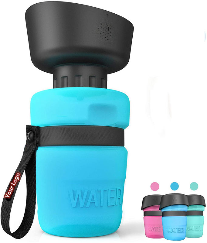 Viaggio pieghevole BPA della bottiglia di acqua del cane di compressione dell'animale domestico di 18 Oz libero