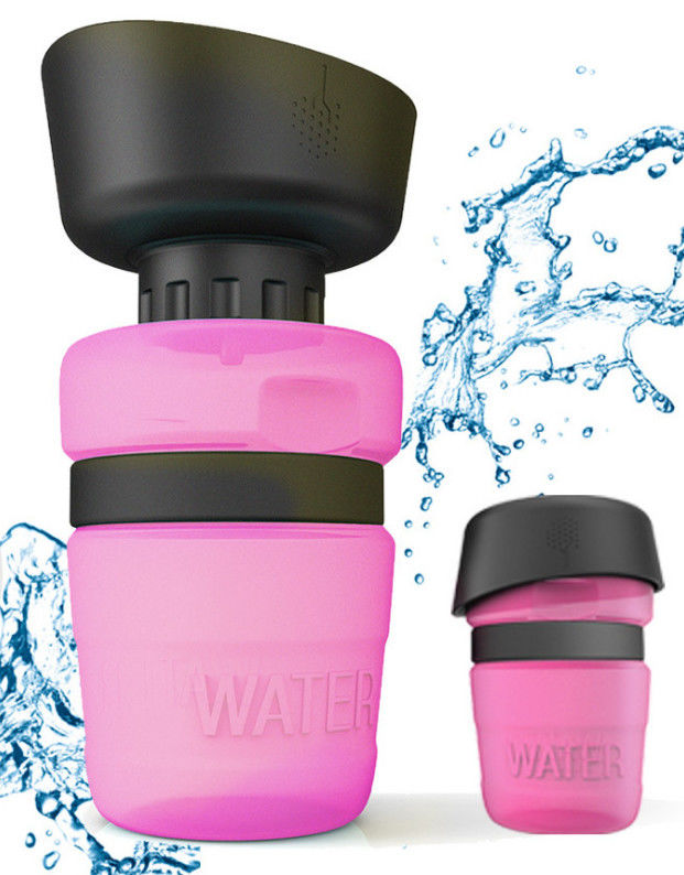 bottiglia di acqua del cane della prova della perdita della bottiglia di acqua dell'animale domestico del silicone dell'HDPE 520ml
