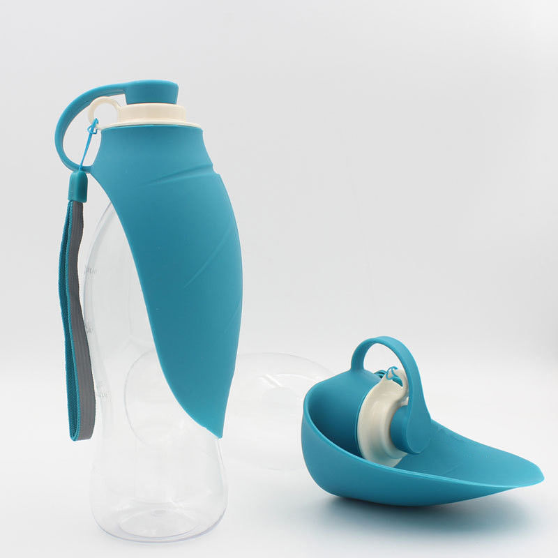 Progettazione portatile all'aperto 580ML della prova della perdita della bottiglia di acqua dell'animale domestico del silicone