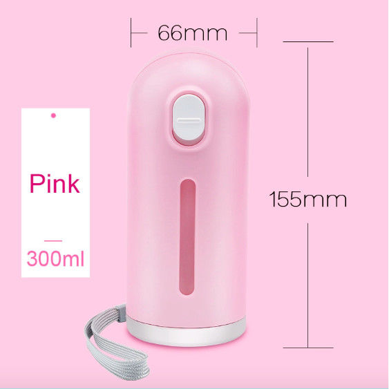 Piccolo bollitore dell'animale domestico di Mini Portable del cane del cane dell'erogatore pieghevole rosa della bottiglia di acqua