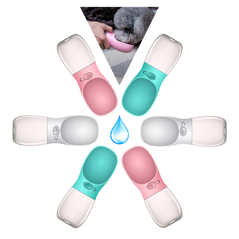 Gli animali domestici pieghevoli della bottiglia di acqua 550ml del cane del PC dell'ABS innaffiano l'erogatore per bere dell'animale domestico