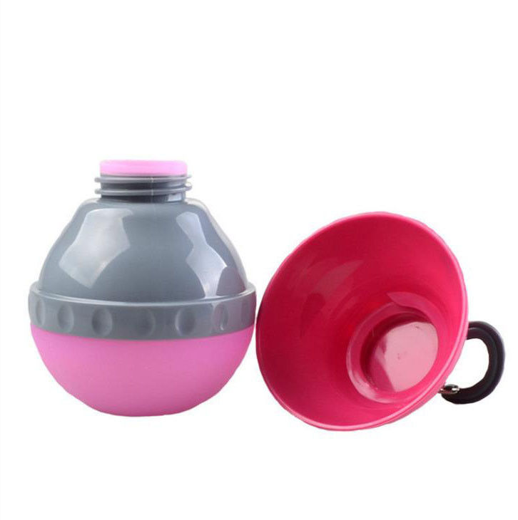 Bottiglia di acqua del cane del silicone e dell'ABS pieghevole e portatile per alimento ed acqua