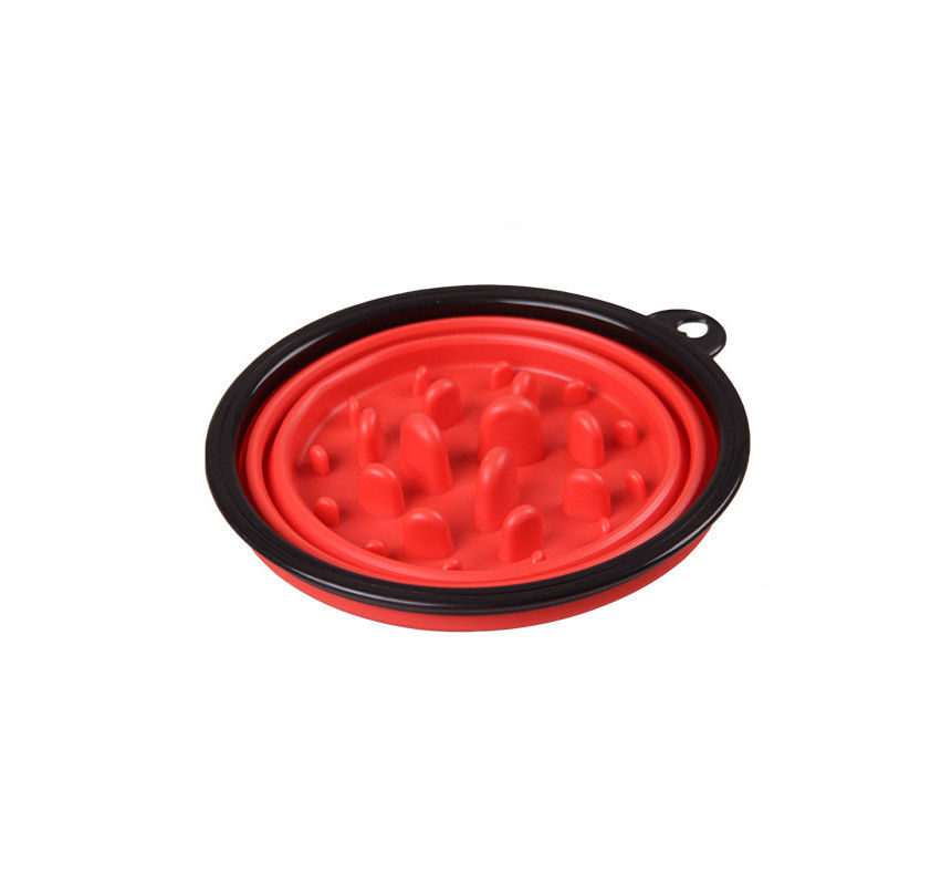 Ciotola pieghevole 13*9*5.5cm dell'alimentatore del cane pieghevole lento interattivo di sicurezza