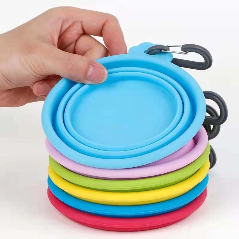 Ciotola pieghevole di Cat Food Water Custom Dog della ciotola dell'acqua del cane del silicone di Hallupets