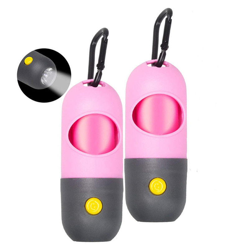 PE del supporto dell'erogatore della borsa della poppa del cucciolo della torcia elettrica del LED con 15 borse dello spreco della prova della perdita