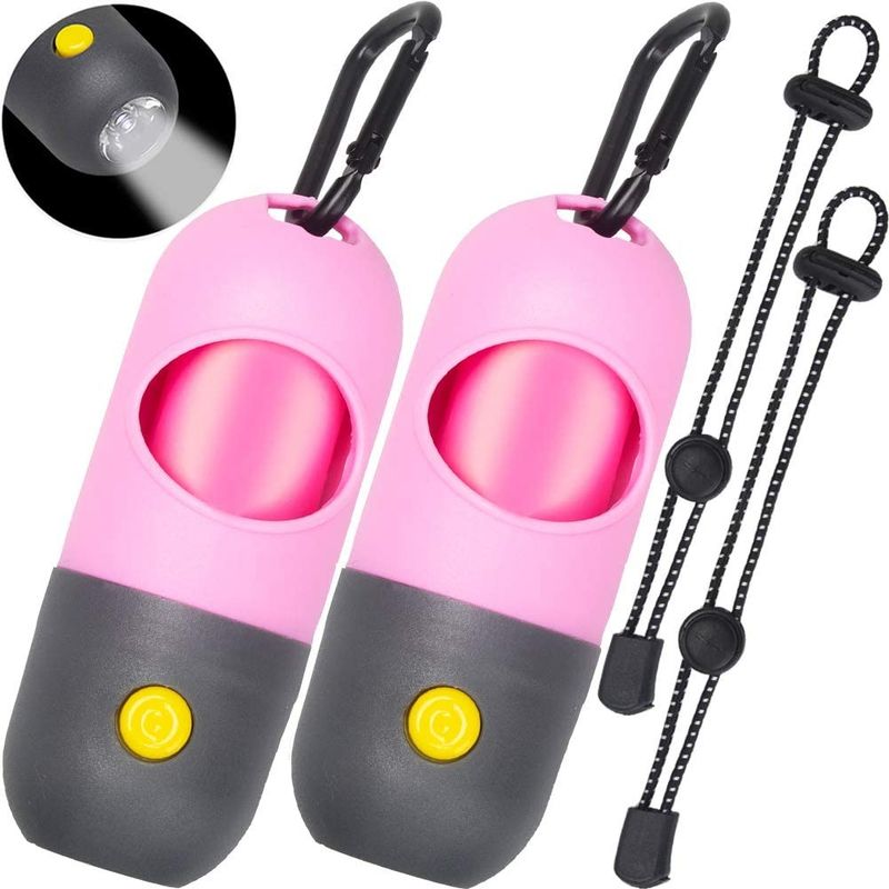 PE del supporto dell'erogatore della borsa della poppa del cucciolo della torcia elettrica del LED con 15 borse dello spreco della prova della perdita