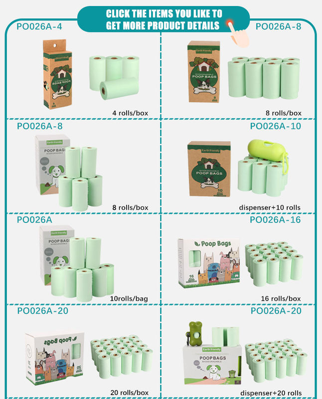 Cat Dog Poop Bag Dispenser 100% biodegradabile