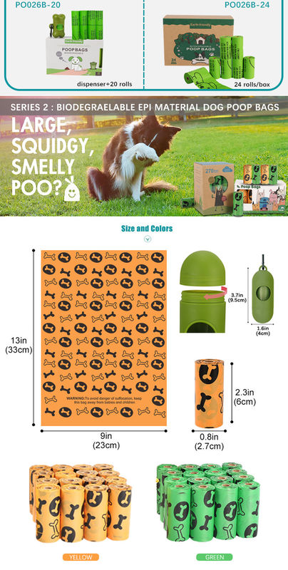 Cat Dog Poop Bag Dispenser 100% biodegradabile