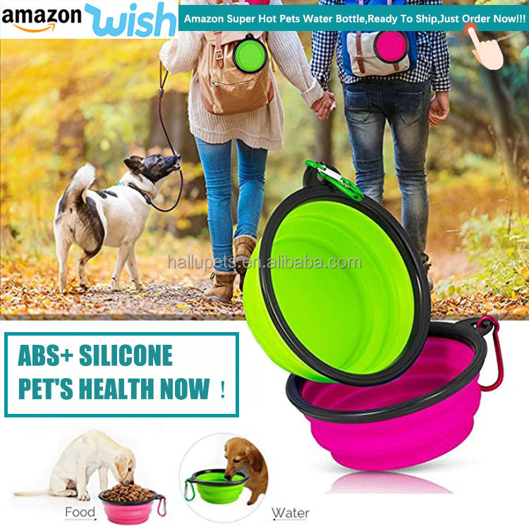 Commestibile pieghevole della ciotola dell'animale domestico del silicone pieghevole per l'alimentazione del cane
